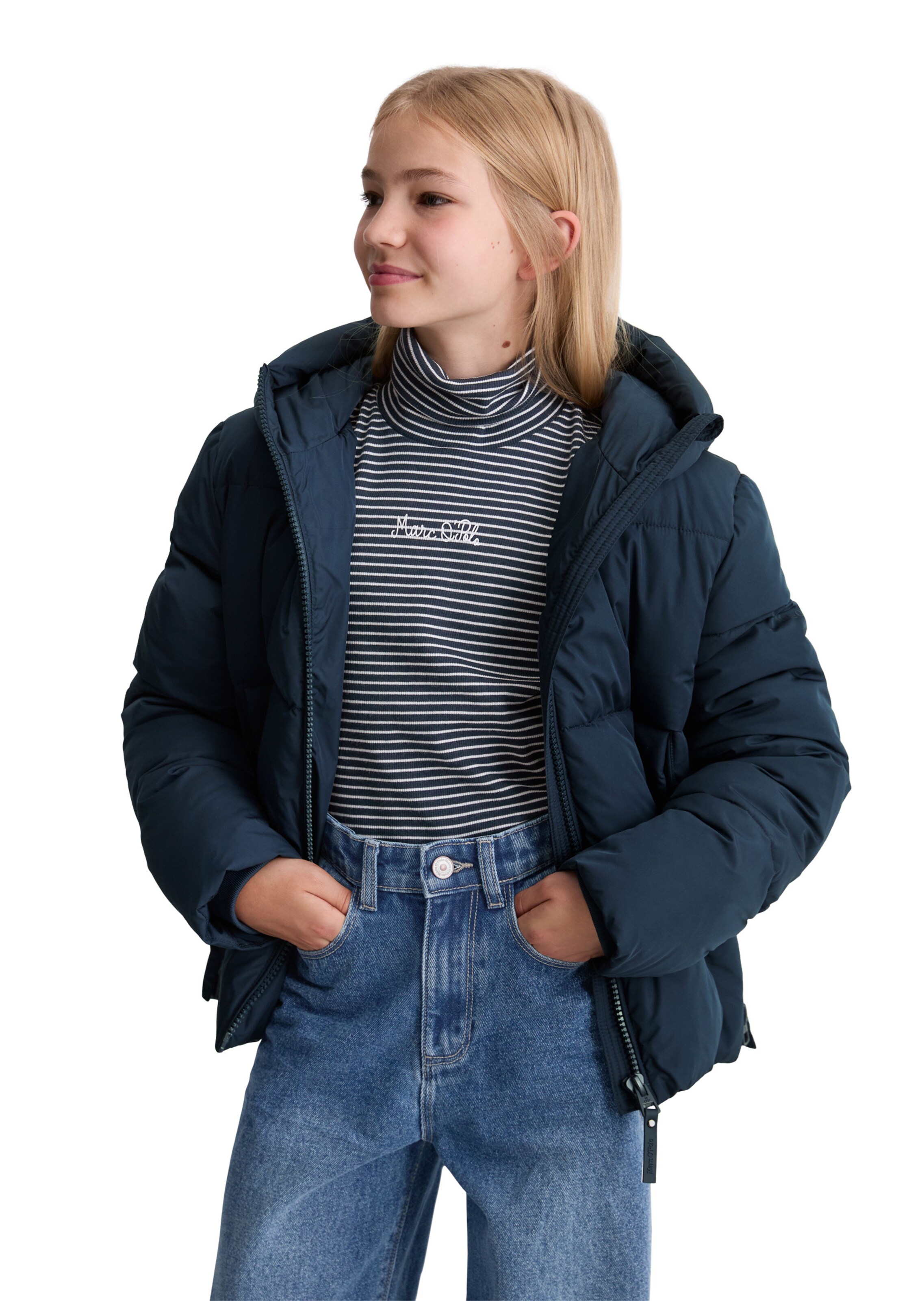 Marc O'Polo Winterjas in Blauw: voorkant