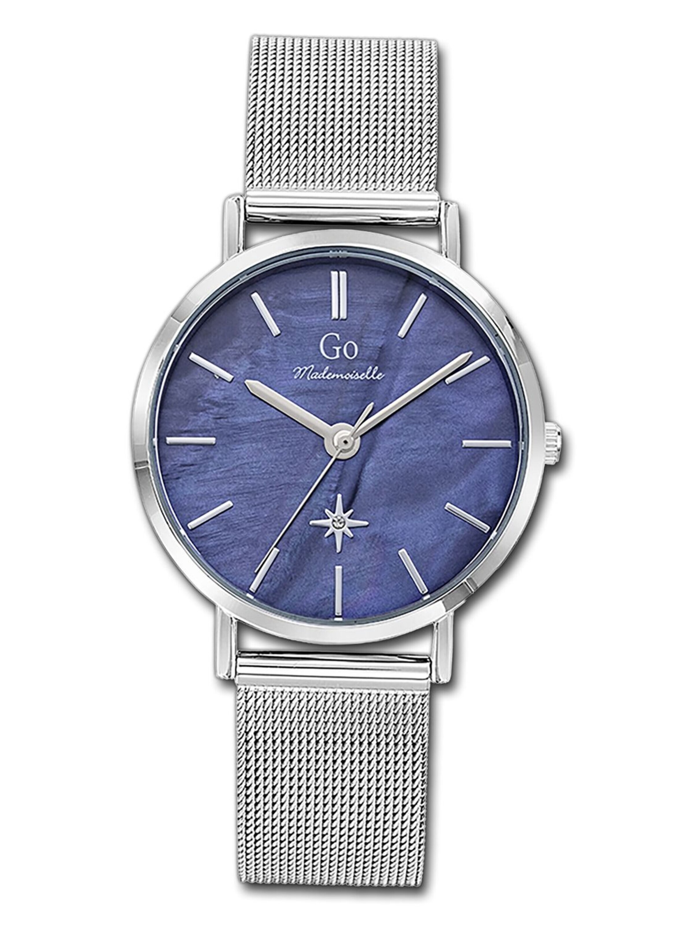 GO GirlOnly - Reloj analógico en plata: frente