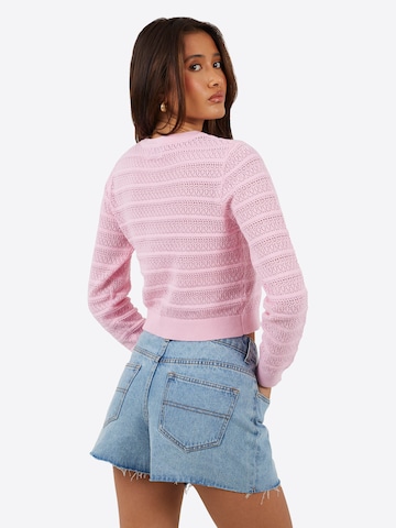 BRAVE SOUL Gebreid vest in Roze