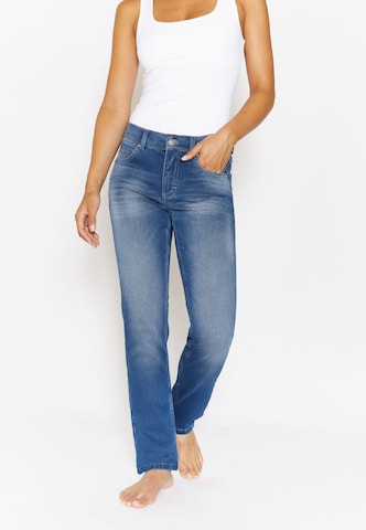 Angels Slimfit 5-Pocket Jeans in Blau: Vorderseite