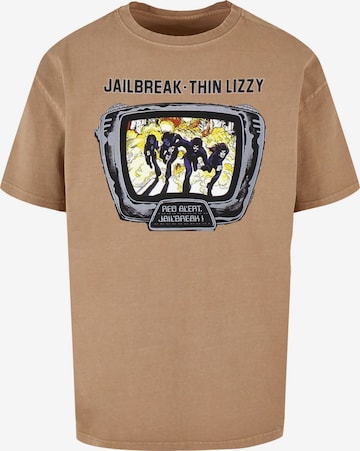 Merchcode T-Shirt 'Thin Lizzy - Jailbreak' in Beige: predná strana