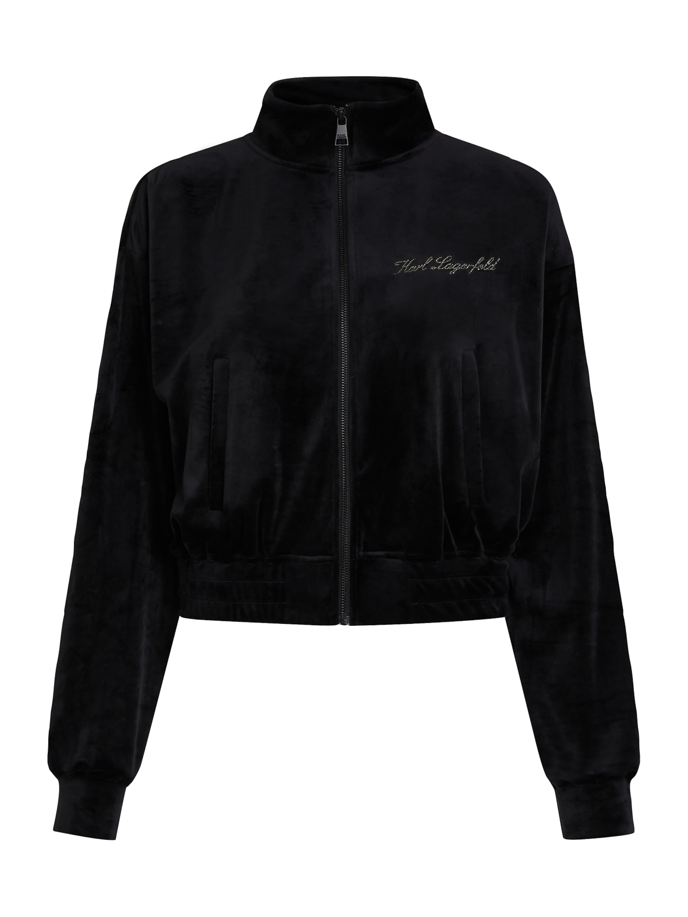 Karl Lagerfeld Sweatjacka 'HOTEL' i svart: framsida