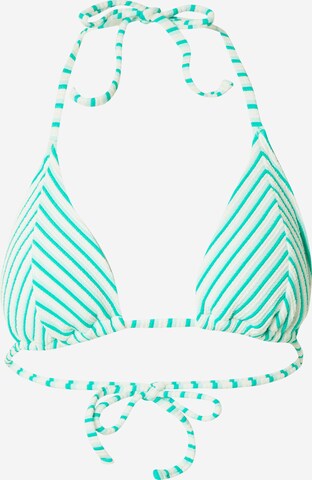 HOLLISTER Triangle Bikini Top in Green: front