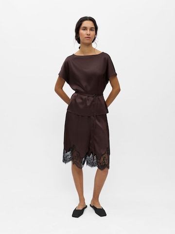 Camicia da donna 'OBJAlli' di OBJECT in marrone