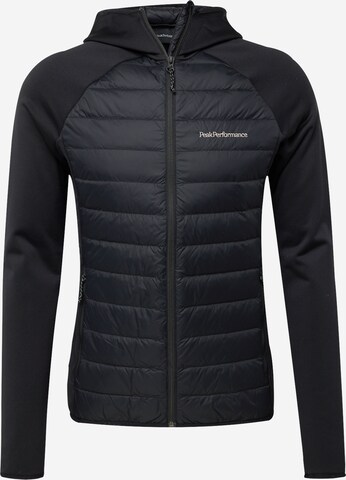 Veste outdoor PEAK PERFORMANCE en noir : devant