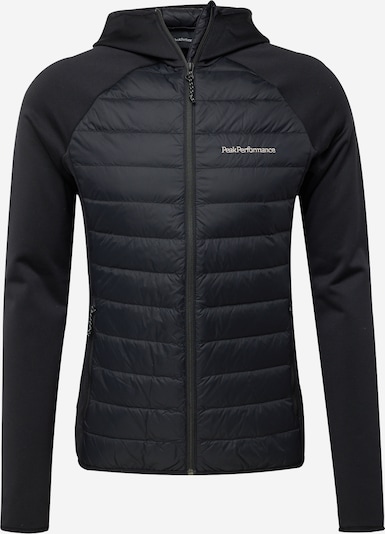 PEAK PERFORMANCE Outdoor jacket in Black / White, Item view