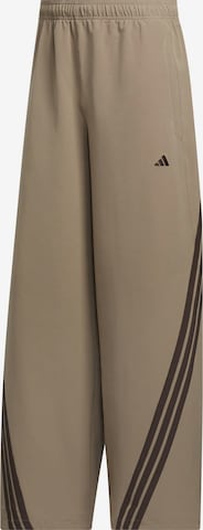 Pantalon de sport ADIDAS PERFORMANCE en beige : devant