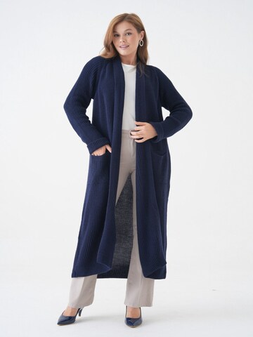 WOMAN VISION Strickjacke in Blau