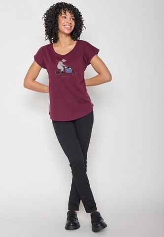 GREENBOMB Shirt 'Bike Cargo Bear' in Rood