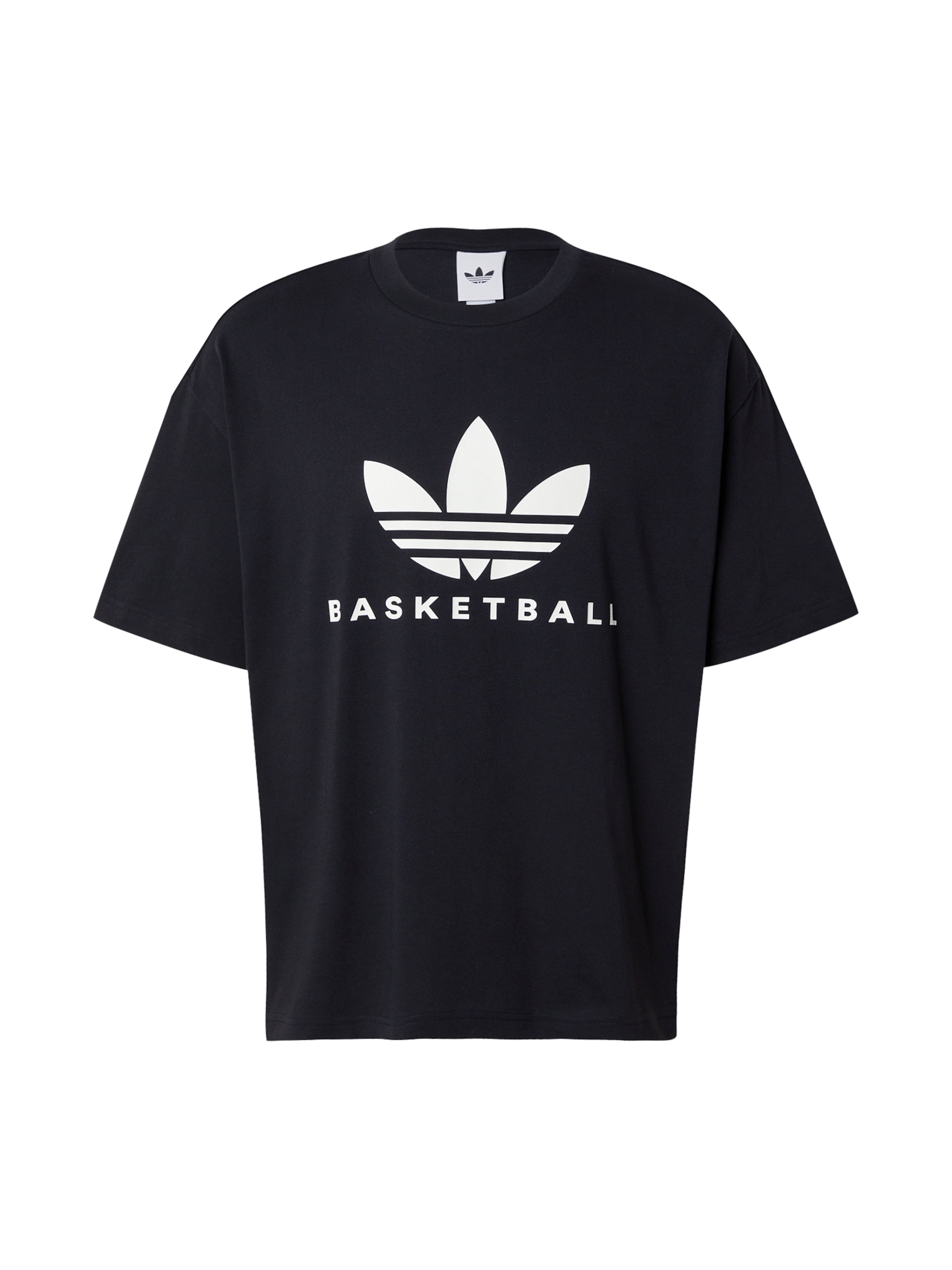 ADIDAS ORIGINALS Тениска в черно: отпред