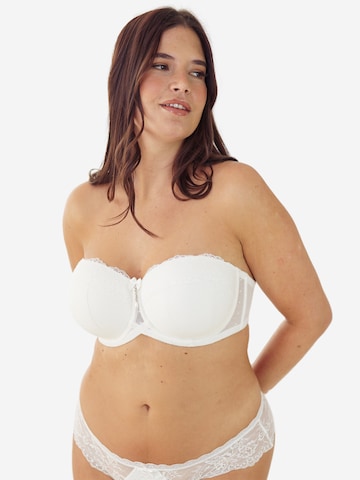 SugarShape Bandeau Bra 'Diamond' in White: front