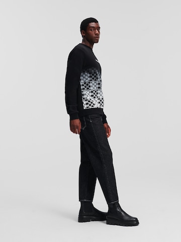 Karl Lagerfeld Sweatshirt 'Check Degrade' i sort