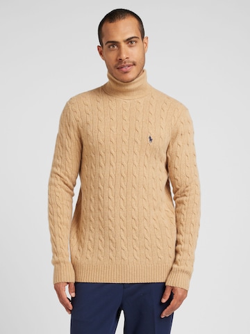 Pull-over Polo Ralph Lauren en beige : devant