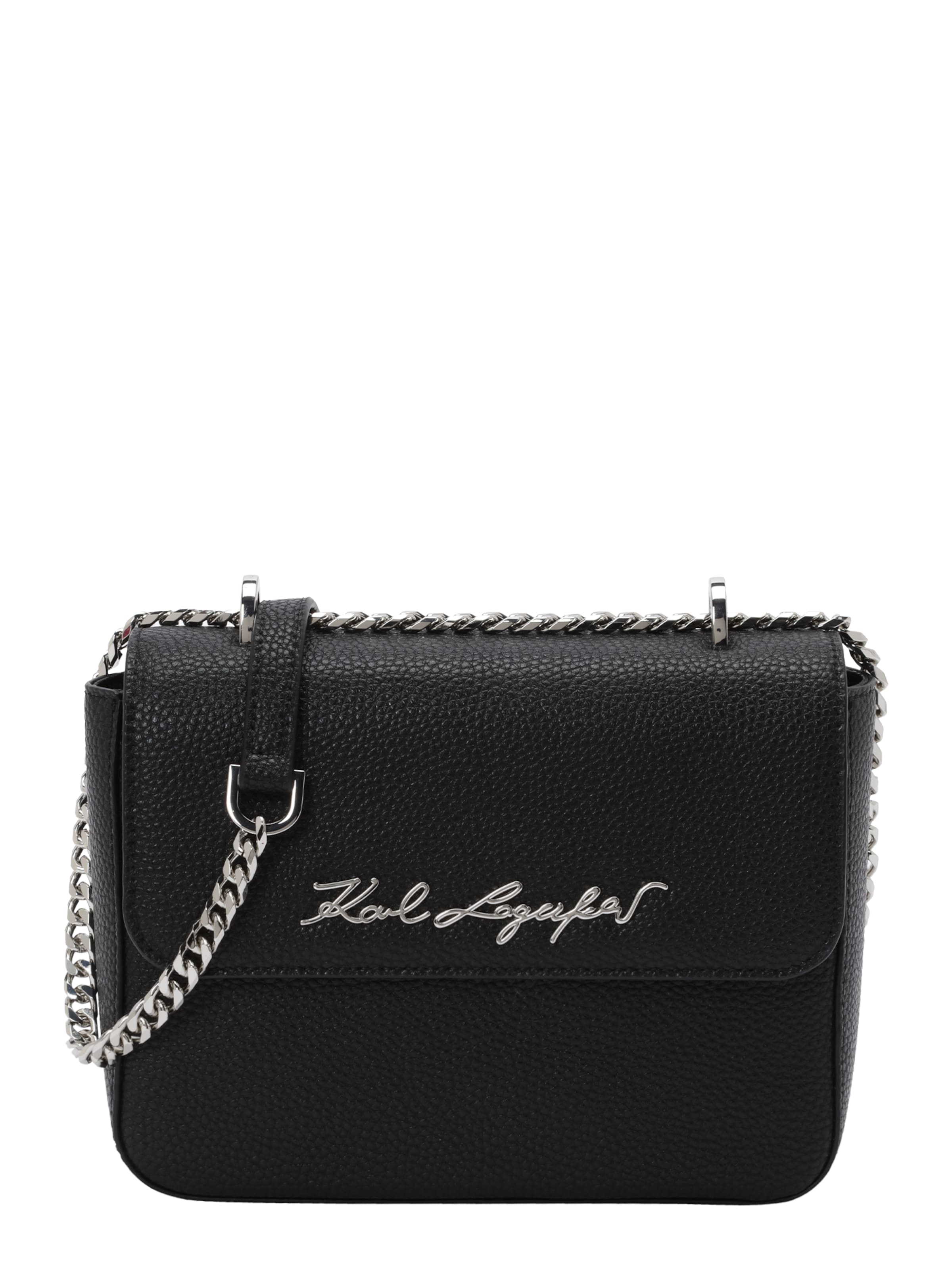 Geantă de umăr Karl Lagerfeld pe negru / argintiu, Vizualizare produs