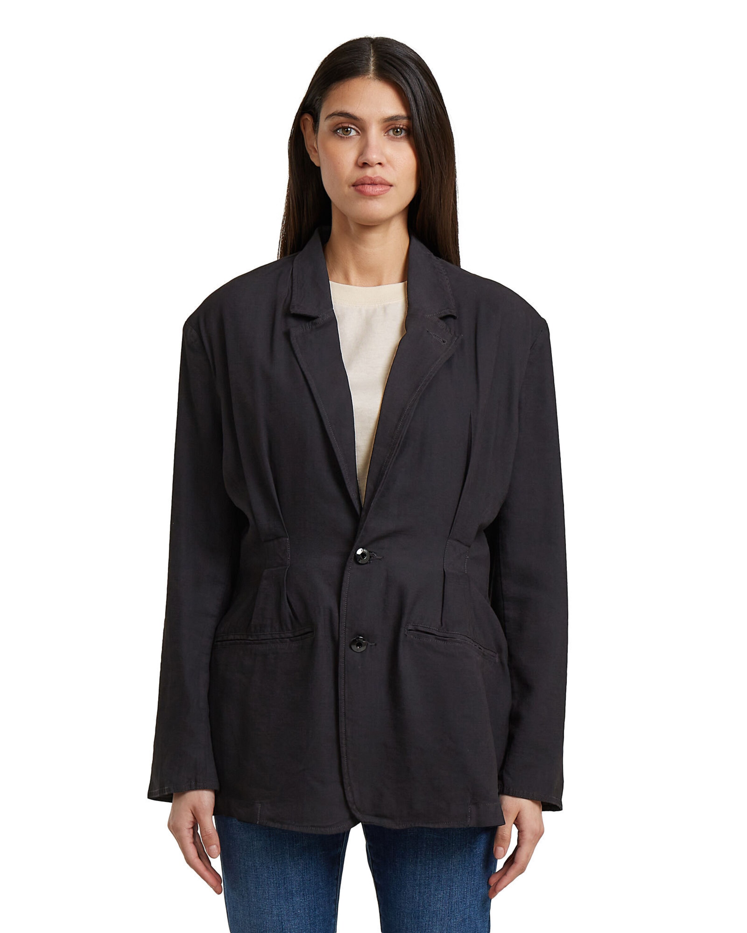 G-STAR Blazer 'Cinched Blazer' in Black: front