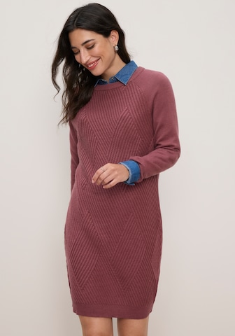 Tamaris Knitted dress in Red: front