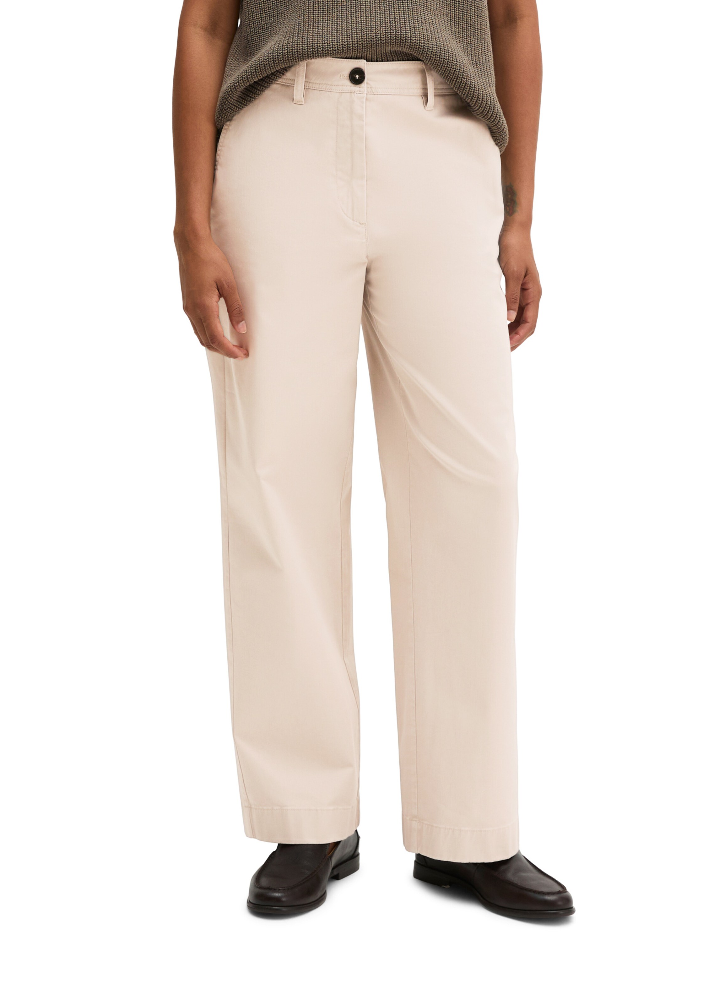 Marc O'Polo Loose fit Trousers in Beige: front