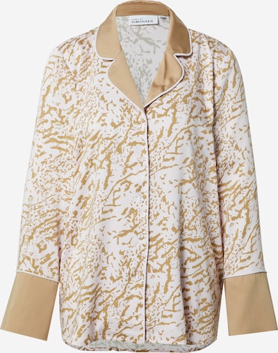 KAREN BY SIMONSEN Pajama Shirt 'Albie' in Beige / Light beige / Light blue, Item view