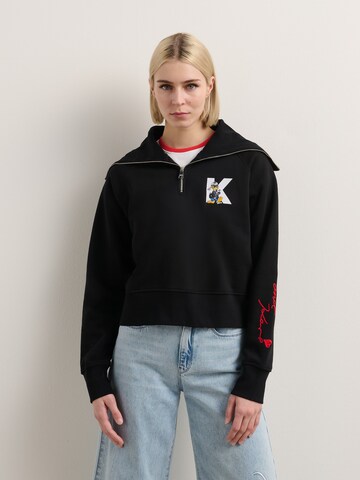 Karl Lagerfeld Свитшот 'Disney x Karl Lagerfeld' в Черный: спереди