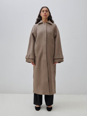 ABOUT YOU x Marie von Behrens Between-Seasons Coat 'Lilli' in Brown: front