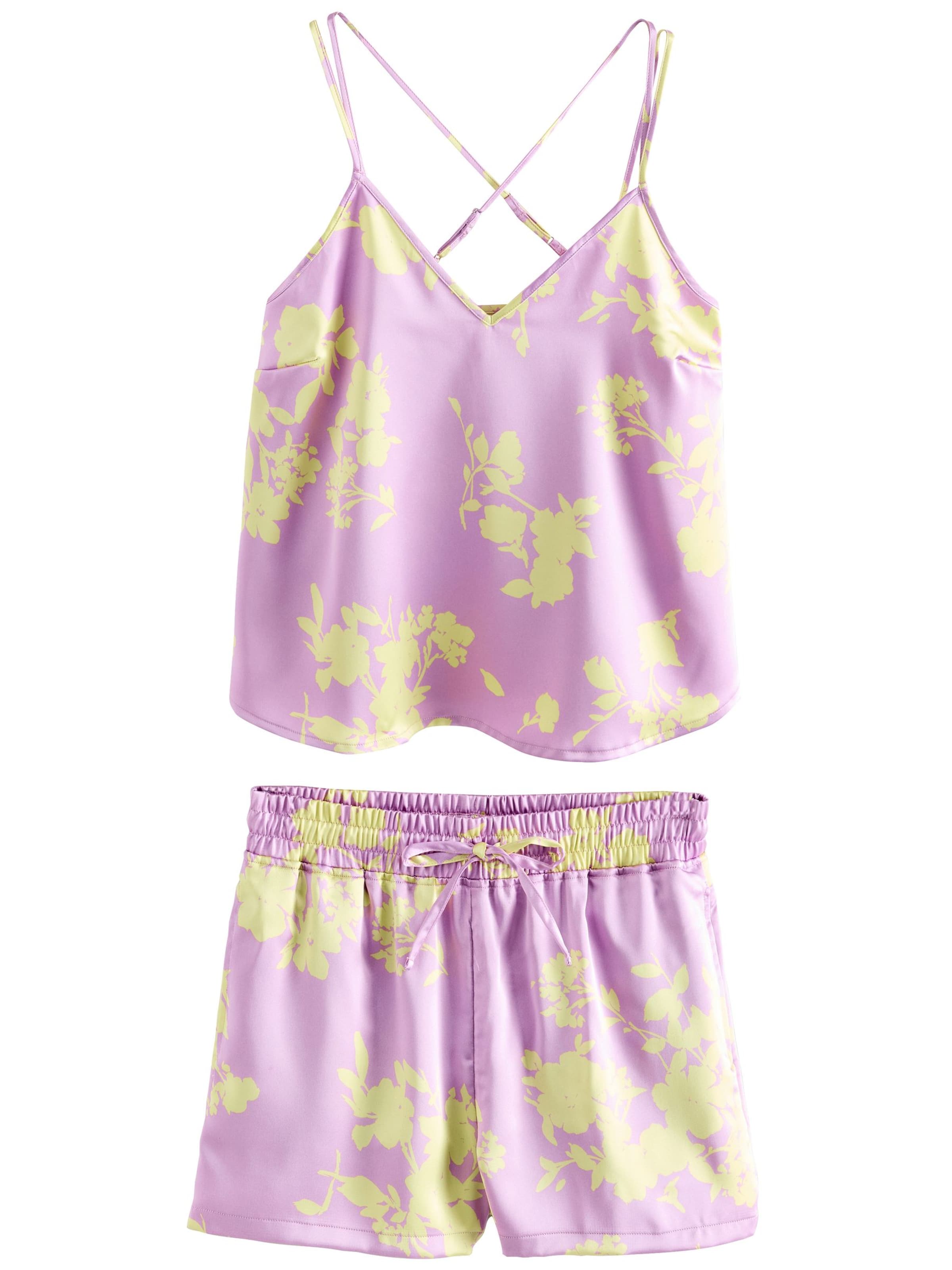 lillā Next Pidžama ar šortiem: no priekšpuses