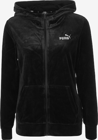 PUMA Sports sweat jacket in Black: front