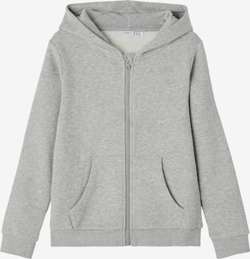 NAME IT Zip-Up Hoodie 'Lena' in Grey: front