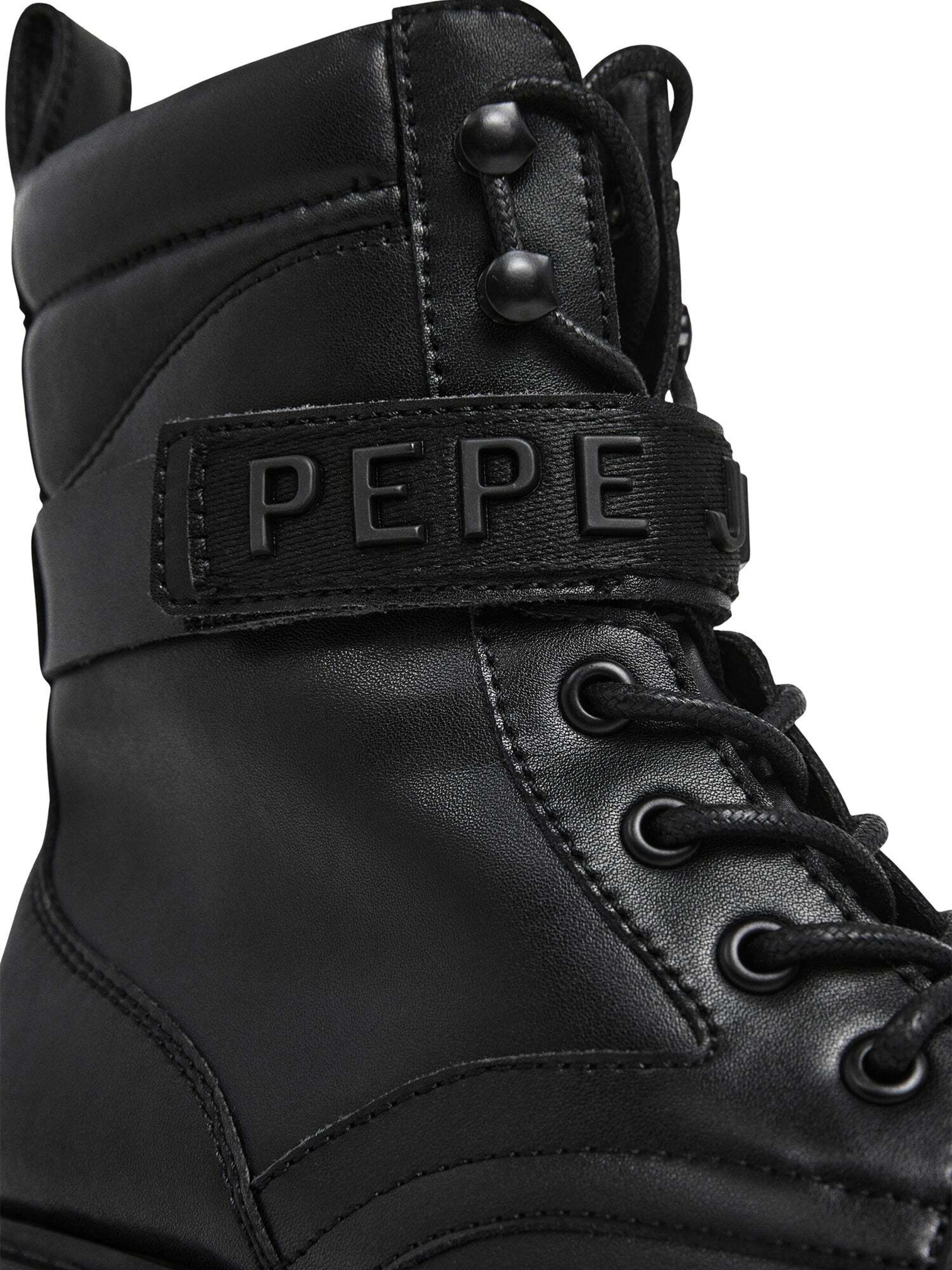 Pepe Jeans Lace-up bootie in Black