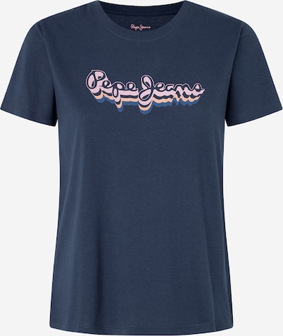 Marškinėliai 'Enara' iš Pepe Jeans, spalva – tamsiai mėlyna jūros spalva / pastelinė oranžinė / rožių spalva / balta, Prekių apžvalga