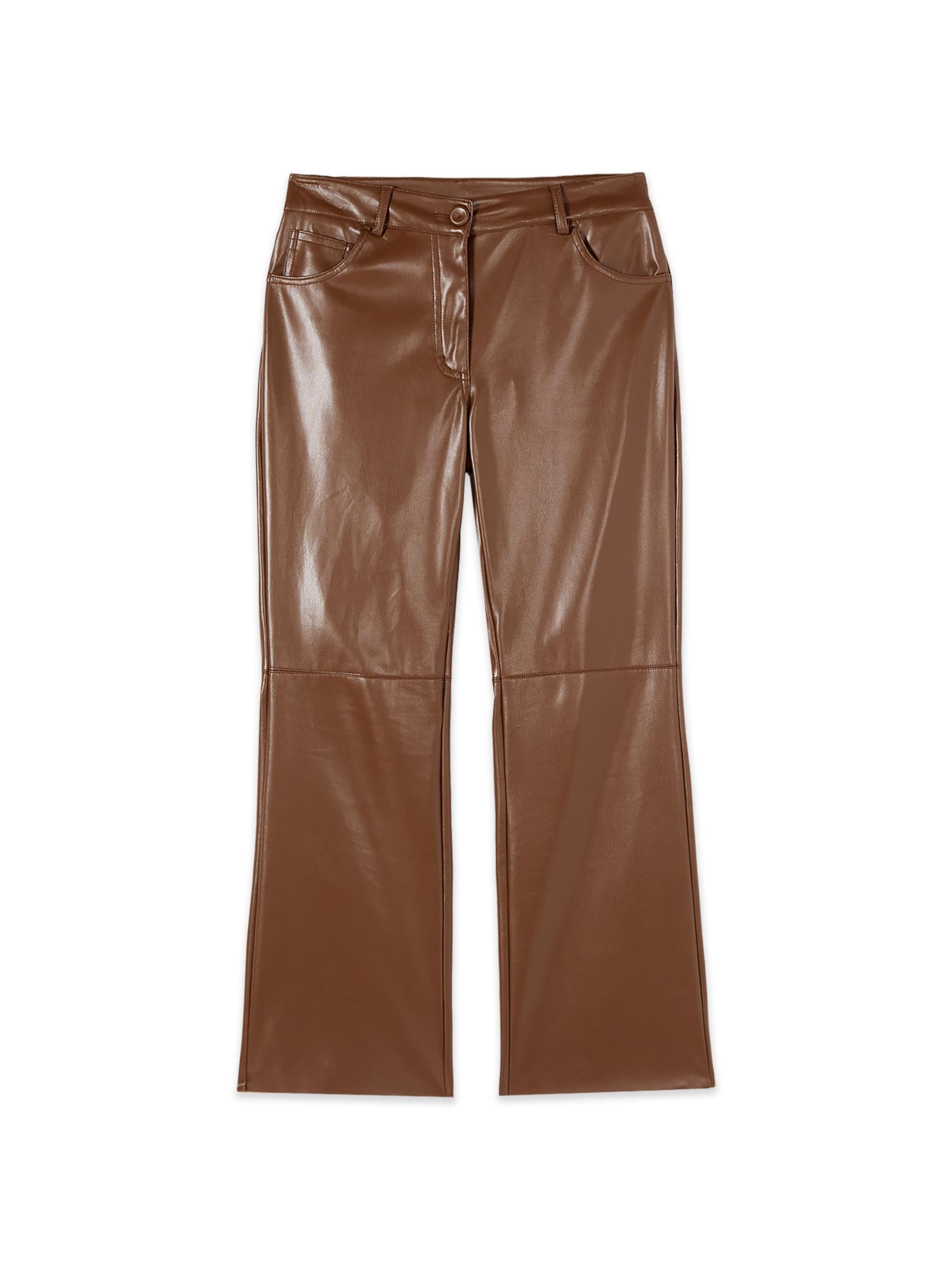 oltre - Acampanado Pantalón en marrón: frente
