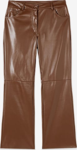 oltre - Acampanado Pantalón en marrón: frente