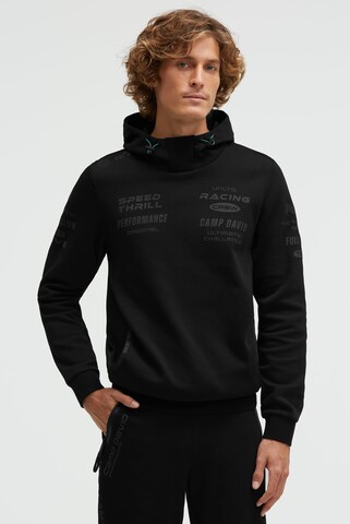 CAMP DAVID Sweatshirt in Black: front