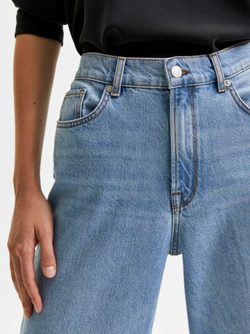 SELECTED FEMME Wide leg Jeans 'Katie' i blå