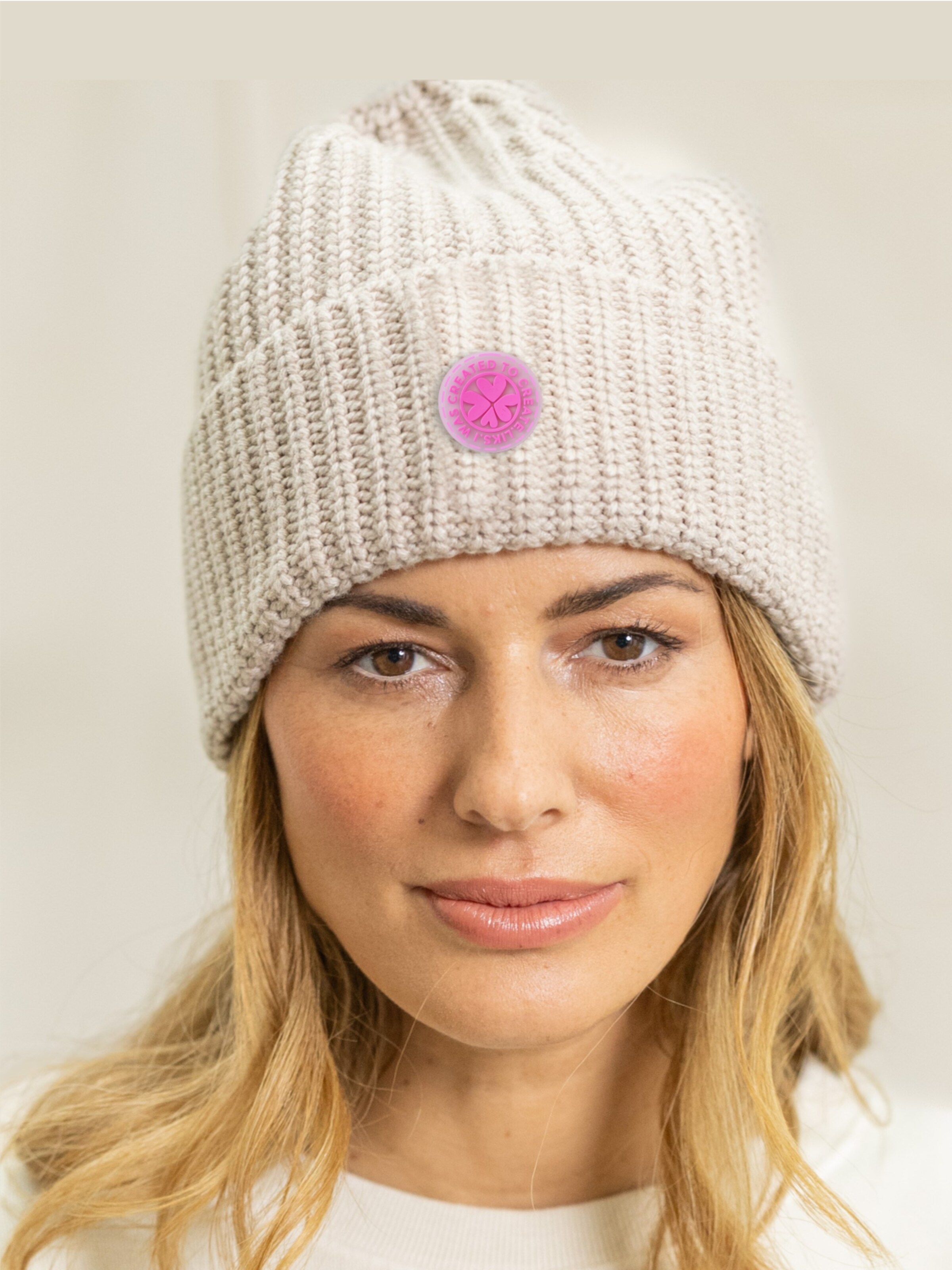 LIKS. Munich Beanie 'LIKS.' in Beige