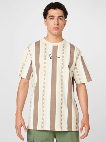 Maglietta di Karl Kani in beige: frontale