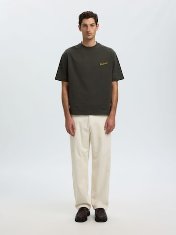 SELECTED - Camiseta en marrón