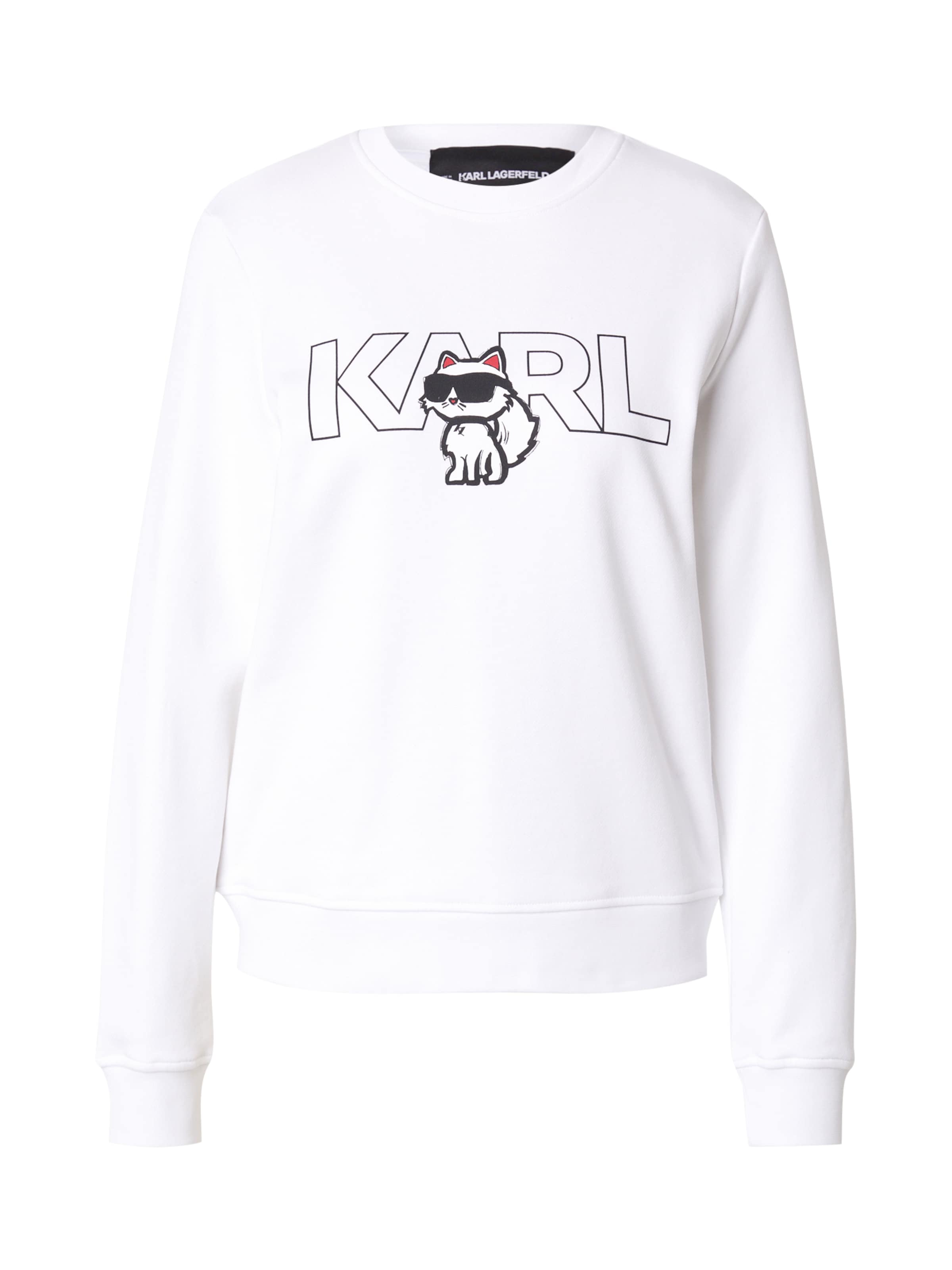 Karl Lagerfeld Sportisks džemperis, krāsa - aveņkrāsas / melns / balts, Preces skats