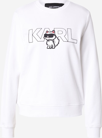 Karl Lagerfeld Collegepaita värissä valkoinen: etupuoli