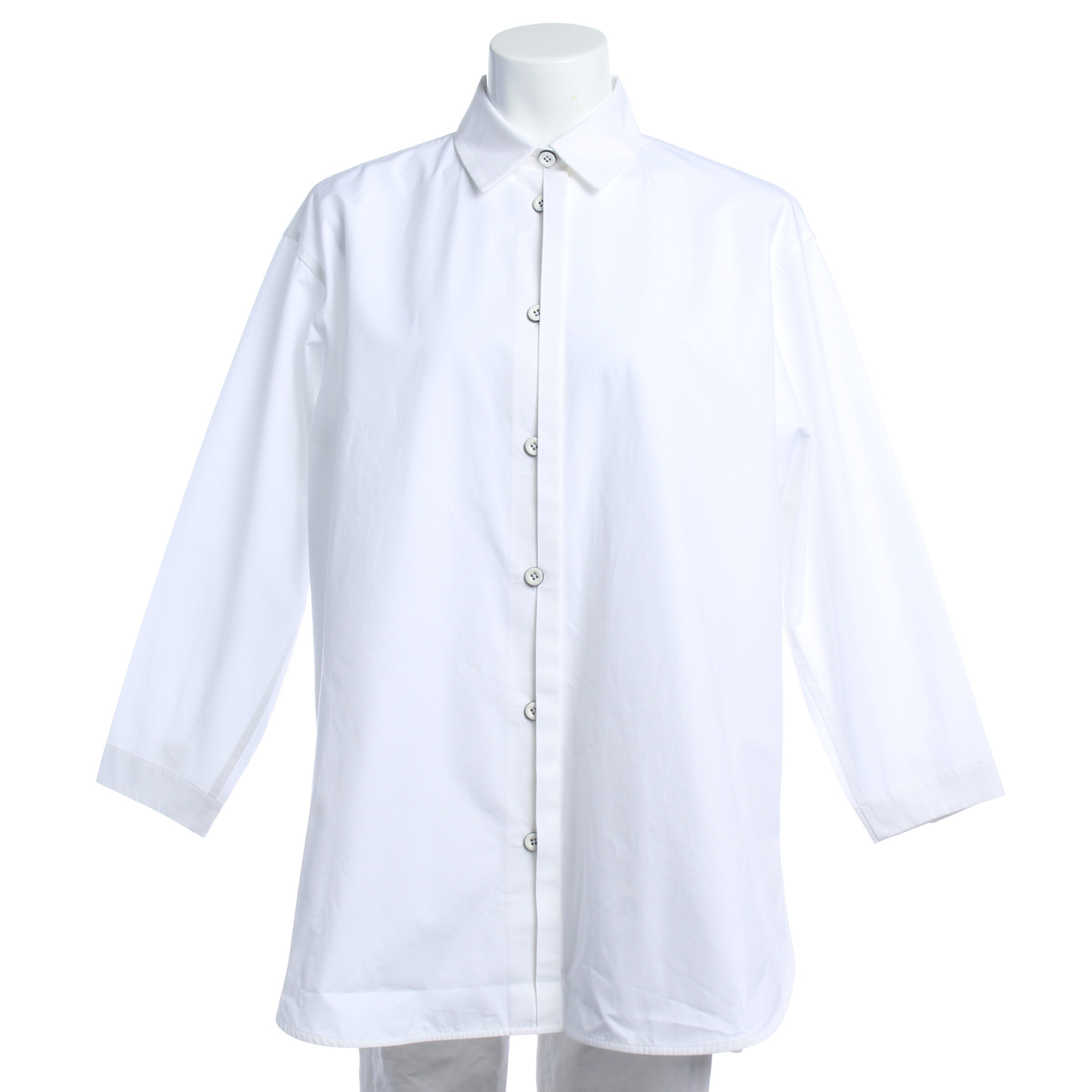 JIL SANDER Bluse / Tunika XS in Weiß: Vorderseite