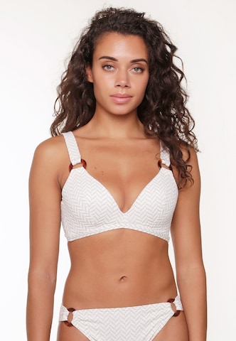 LingaDore Triangle Bikini Top in Mixed colors: front