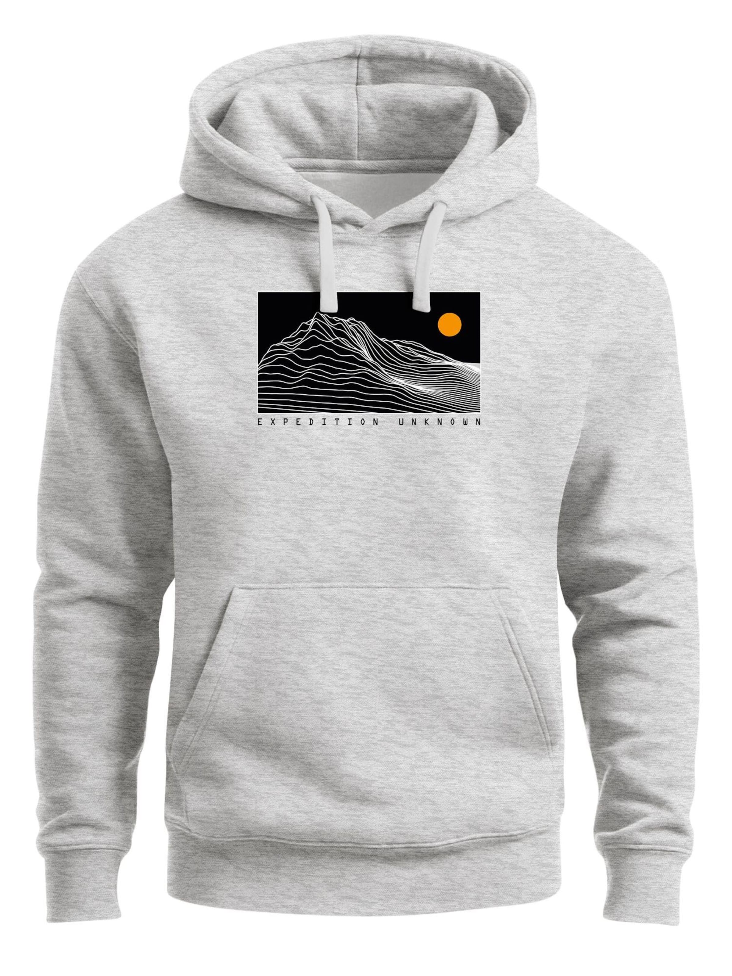 Neverless Sweatshirt 'Expedition Unknown' in Grey: front