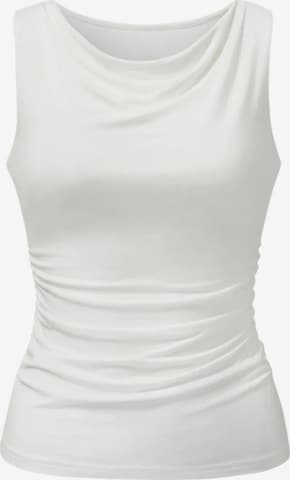 CURARE Yogawear Sporttop 'Sporty Elegant Top - Soft White' in Weiß: Vorderseite