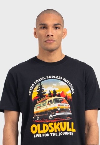 Oldskull Shirt 'Worldvibe Adventure Van' in Black