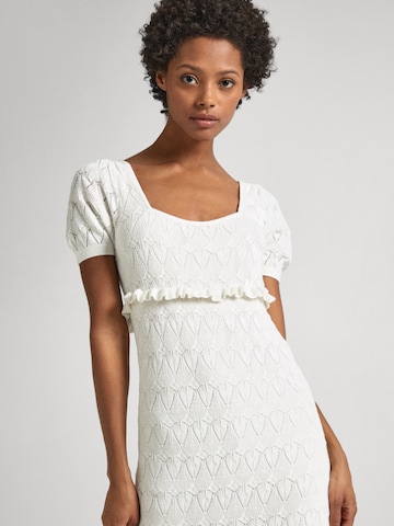 Pepe Jeans Knitted dress ' GOLDIE' in White