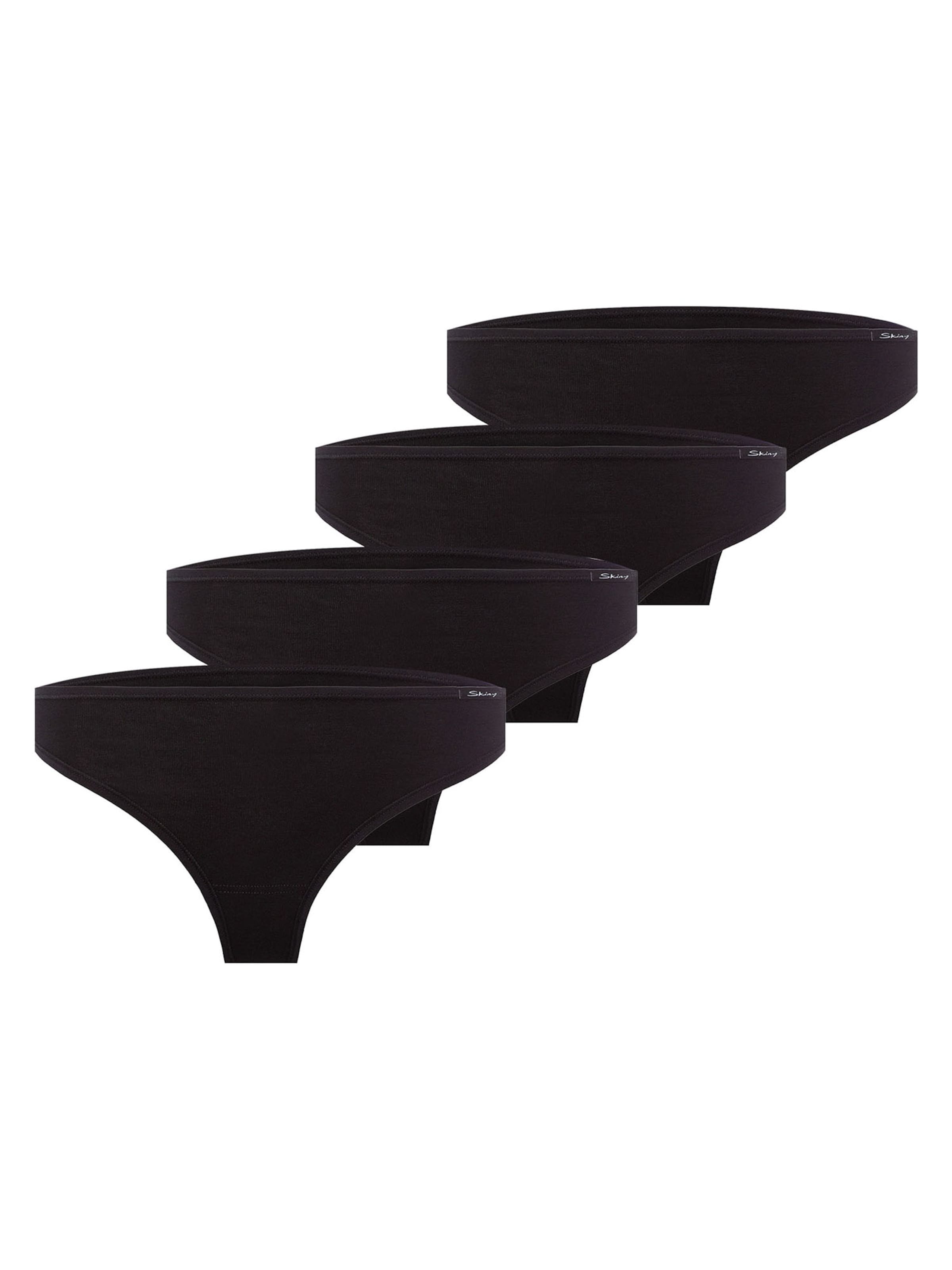 Skiny String ' Cotton Advantage ' in Zwart: voorkant