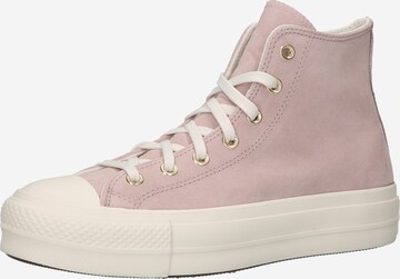 CONVERSE Високи маратонки 'Chuck Taylor All Star Lift' в сиво: отпред