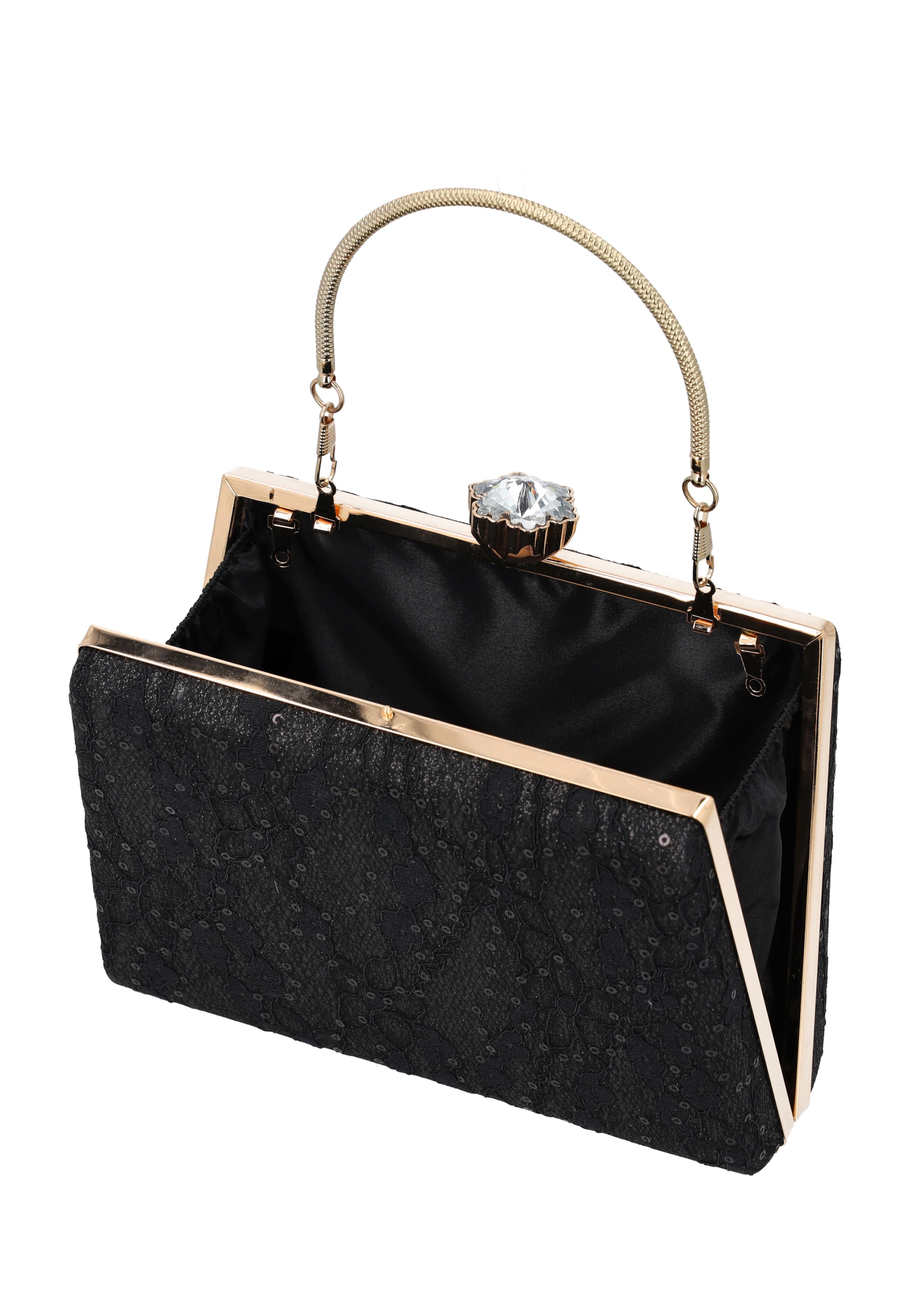 faina Clutch in Schwarz