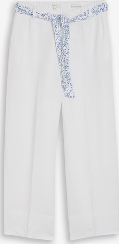 Pantalon TOM TAILOR en blanc : devant