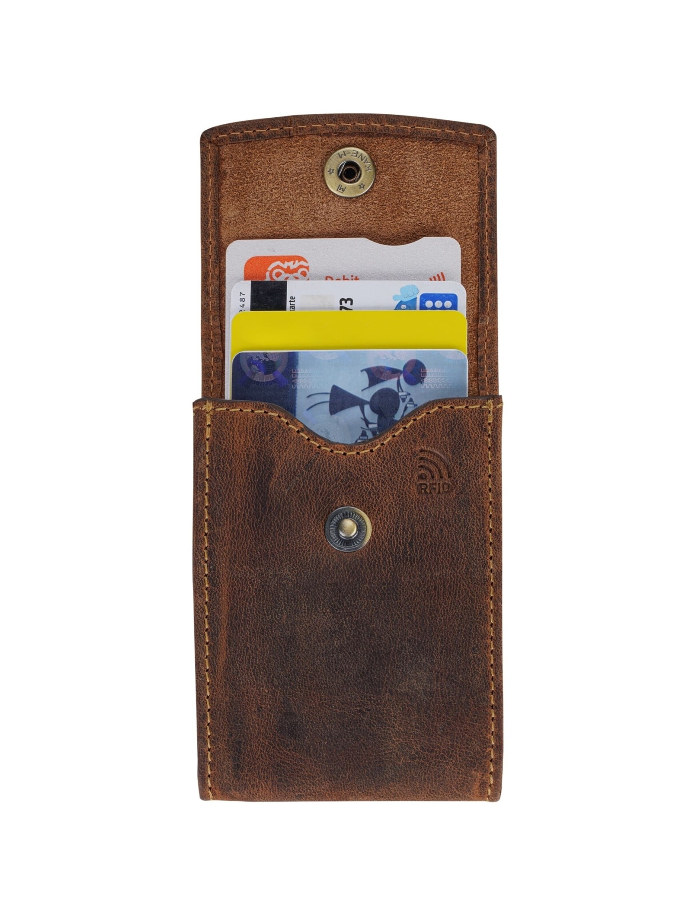 Portofel 'Vintage RFID' de la GREENBURRY pe maro