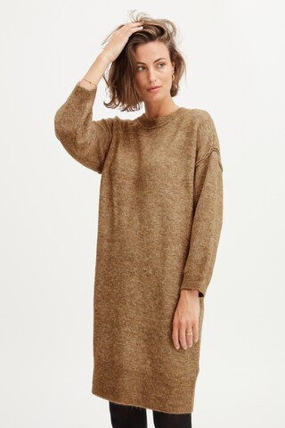 Fransa Knitted dress in Brown: front